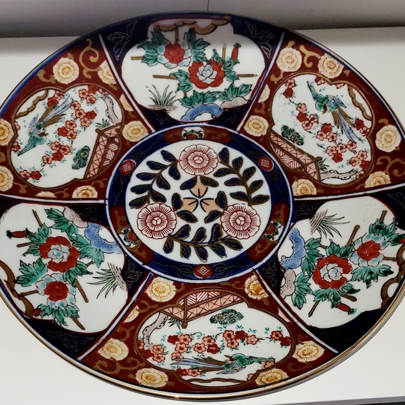Gold Imari Plate Vintage Japanese Imari Plate Floral Gold Imari 11" - Picture 3 of 9